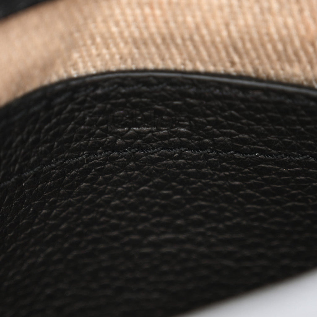 Grained Calfskin Small Marcie Saddle Bag Black