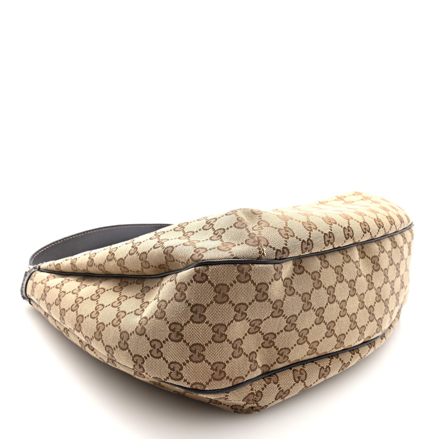 Monogram Large New Ladies Web Hobo Dark Brown