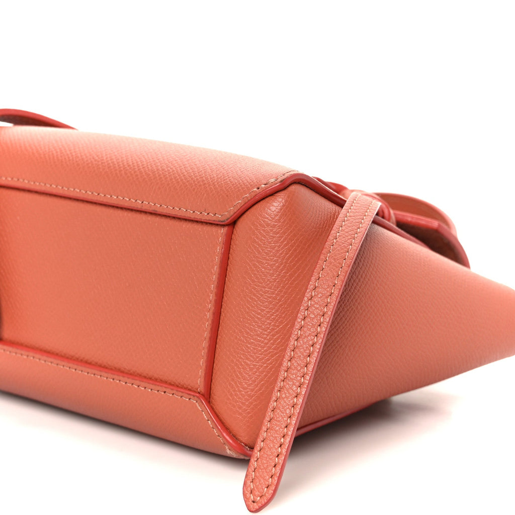 Grained Calfskin Nano Belt Bag Terracotta