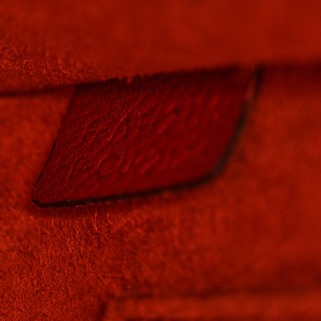 Drummed Calfskin Nano Luggage Merlot