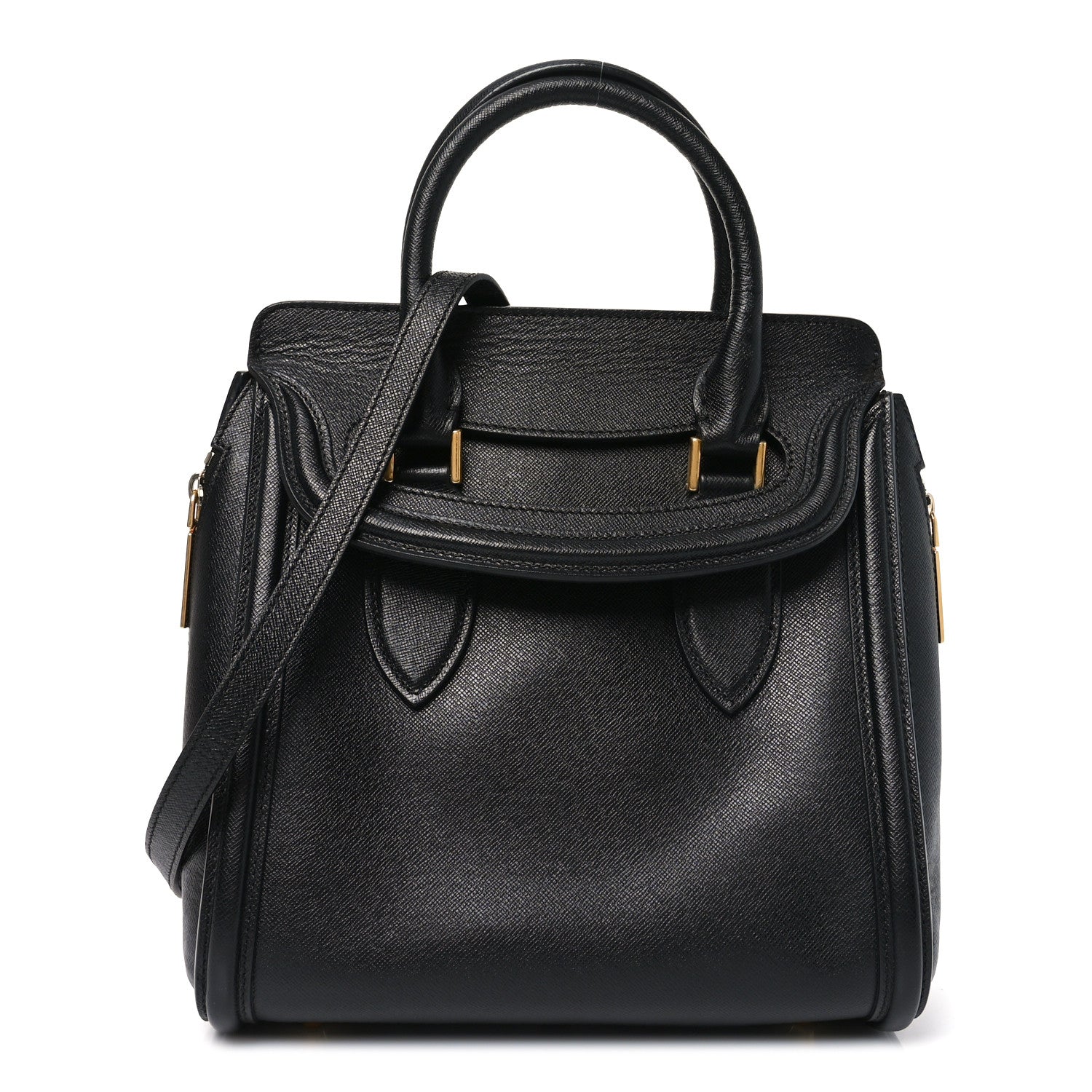Grained Calfskin Large Heroine Black