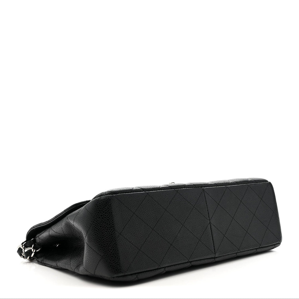 Caviar Quilted Jumbo Single Flap Black