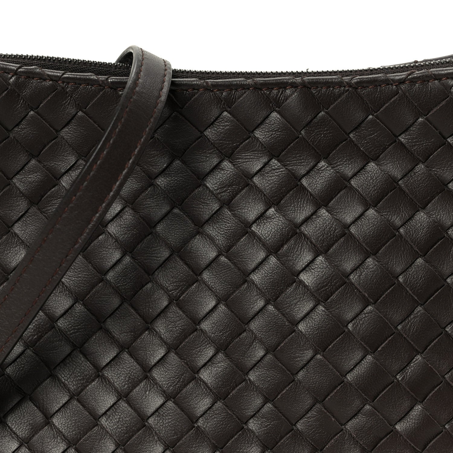 Nappa Intrecciato Crossbody Ebano