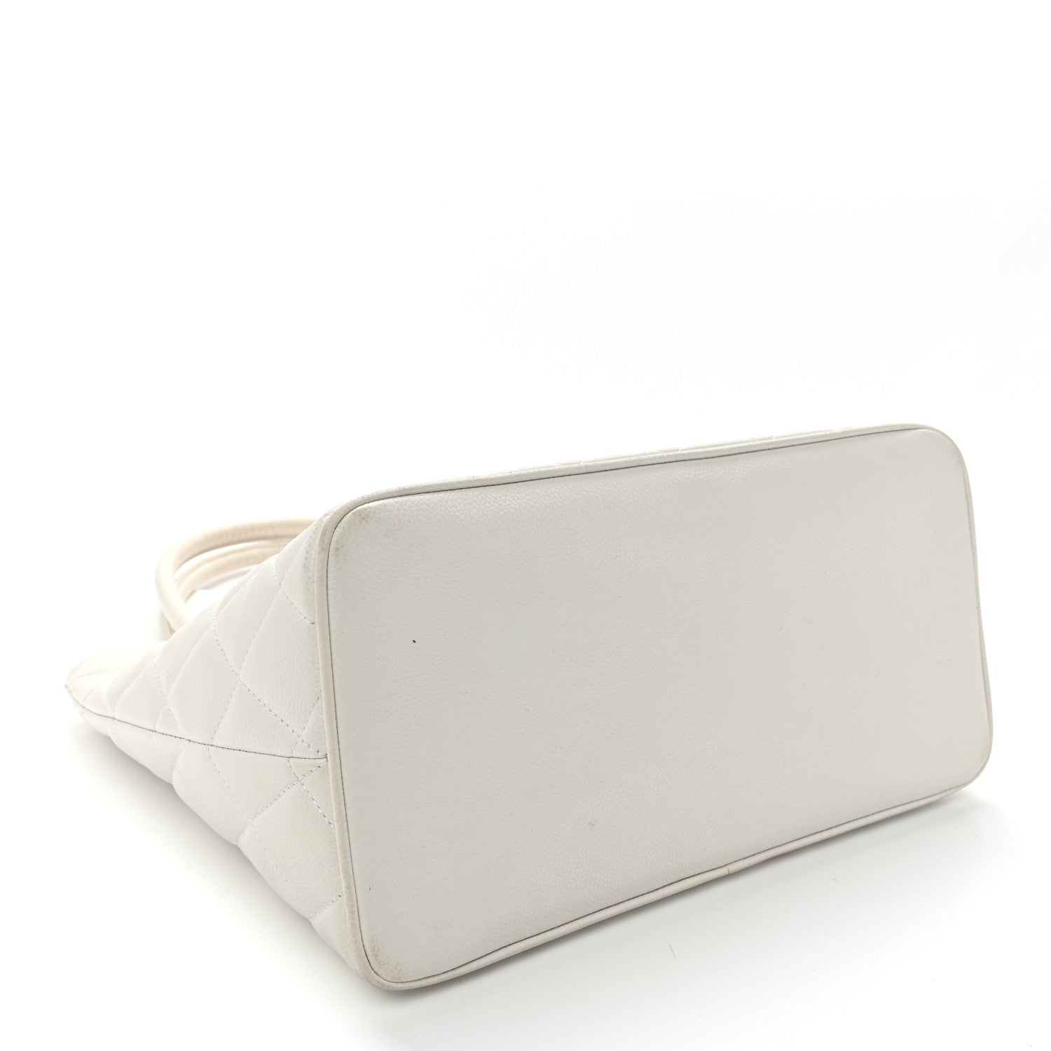 Caviar Quilted Medallion Tote White