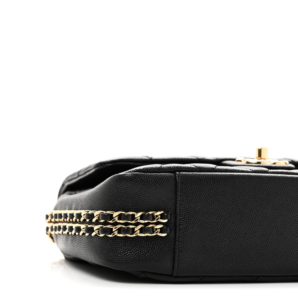 Caviar Quilted Small CC You Flap Black
