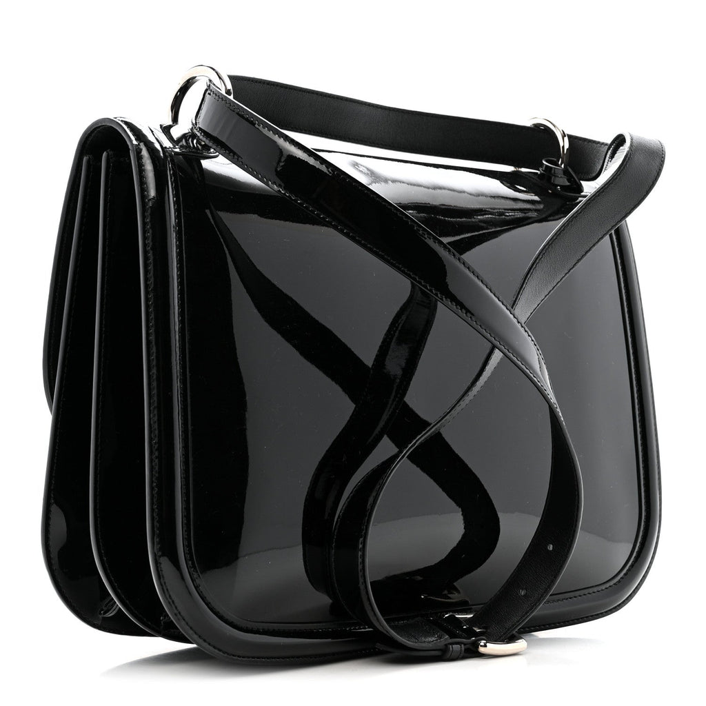 Patent Jody Shoulder Bag Black