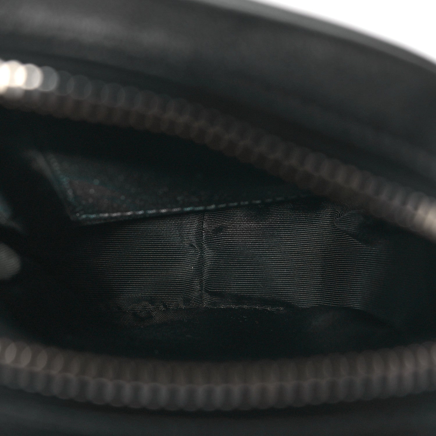Sakai Be Green Calfskin Diagonal Stitched Mini Blondie Vertical Shoulder Bag Black