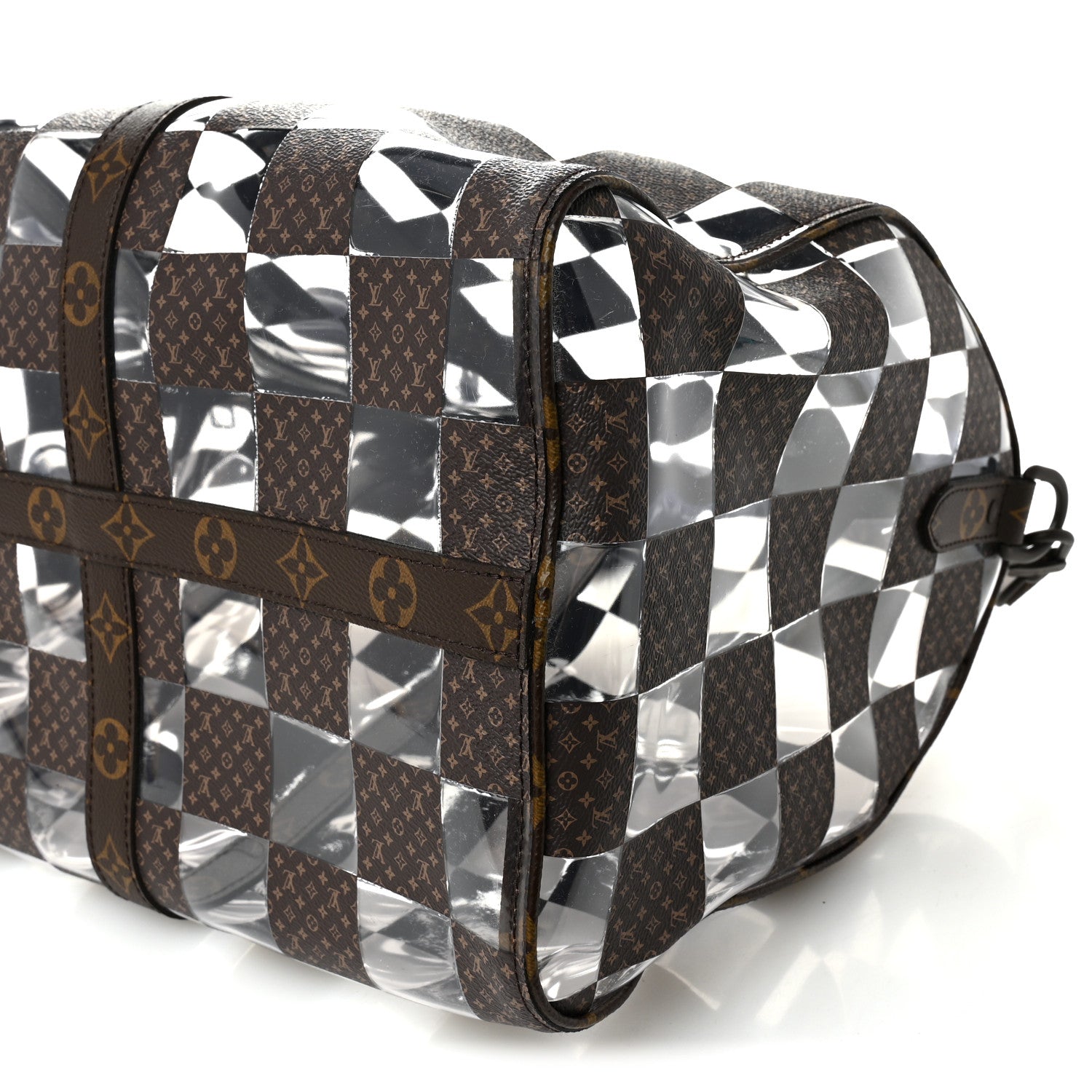 PVC Monogram Chess Keepall Bandouliere 50