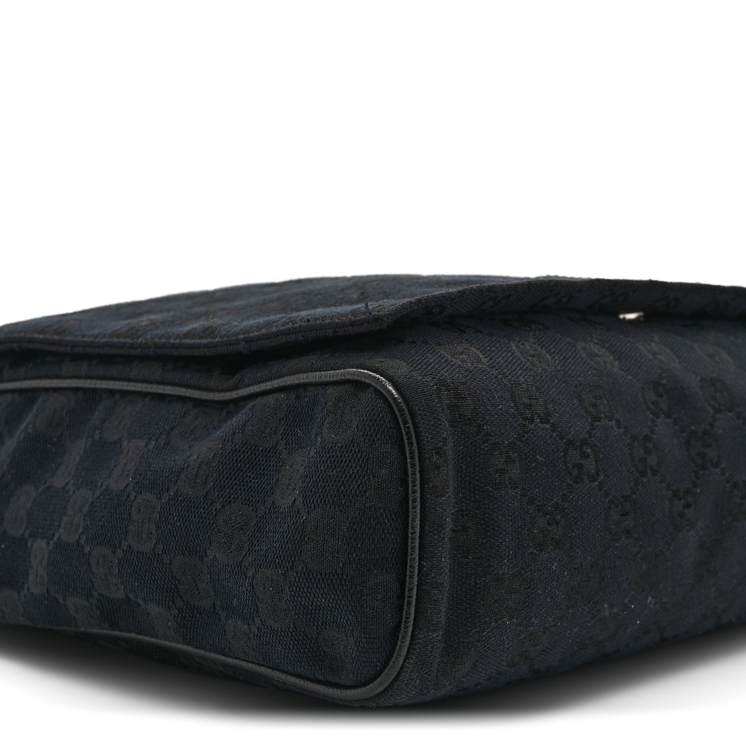 Monogram Small Flap Messenger Bag Black