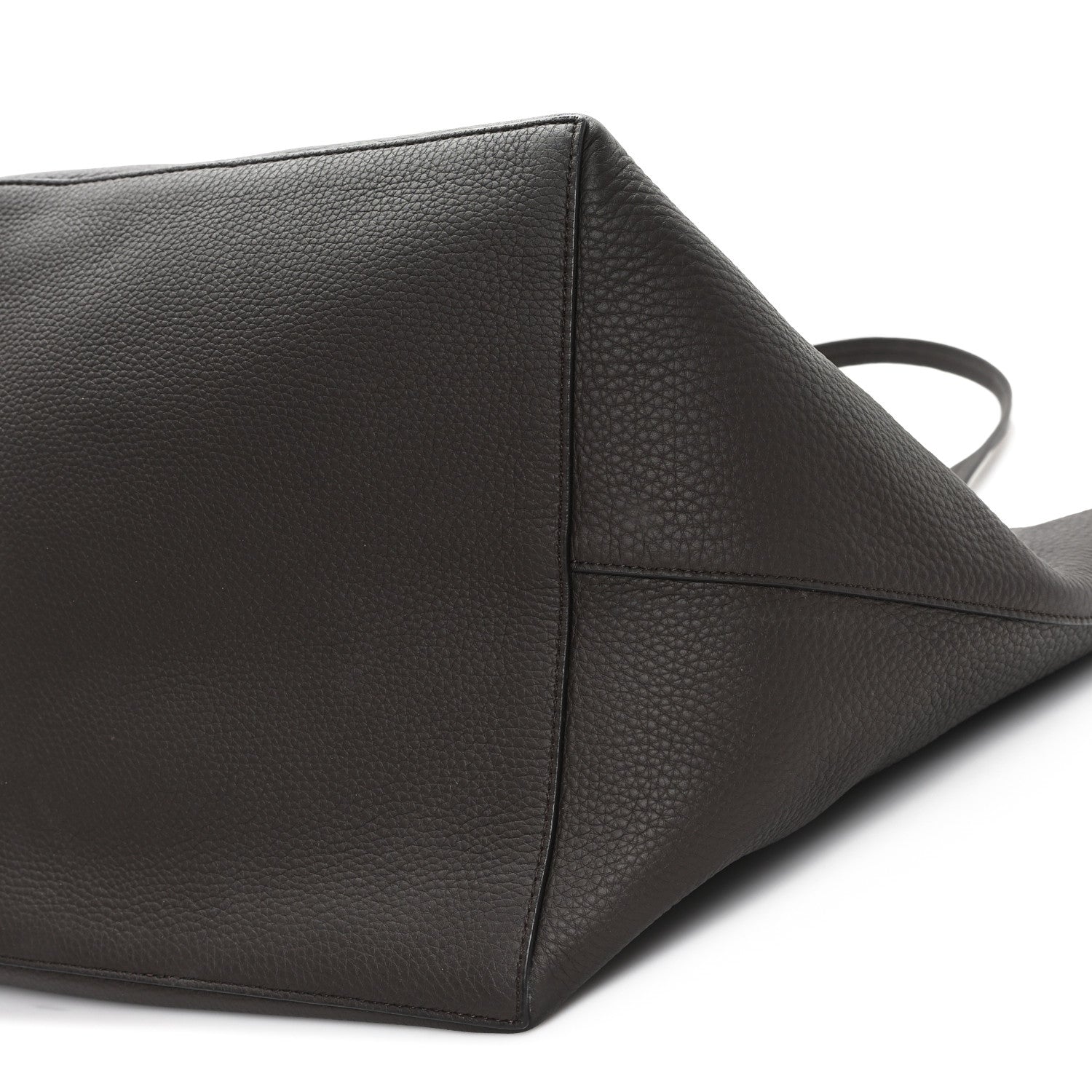Grained Calfskin Park Tote Three Deep Brown