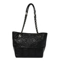 Aged Calfskin Small Shopping in Moscow Tote Black