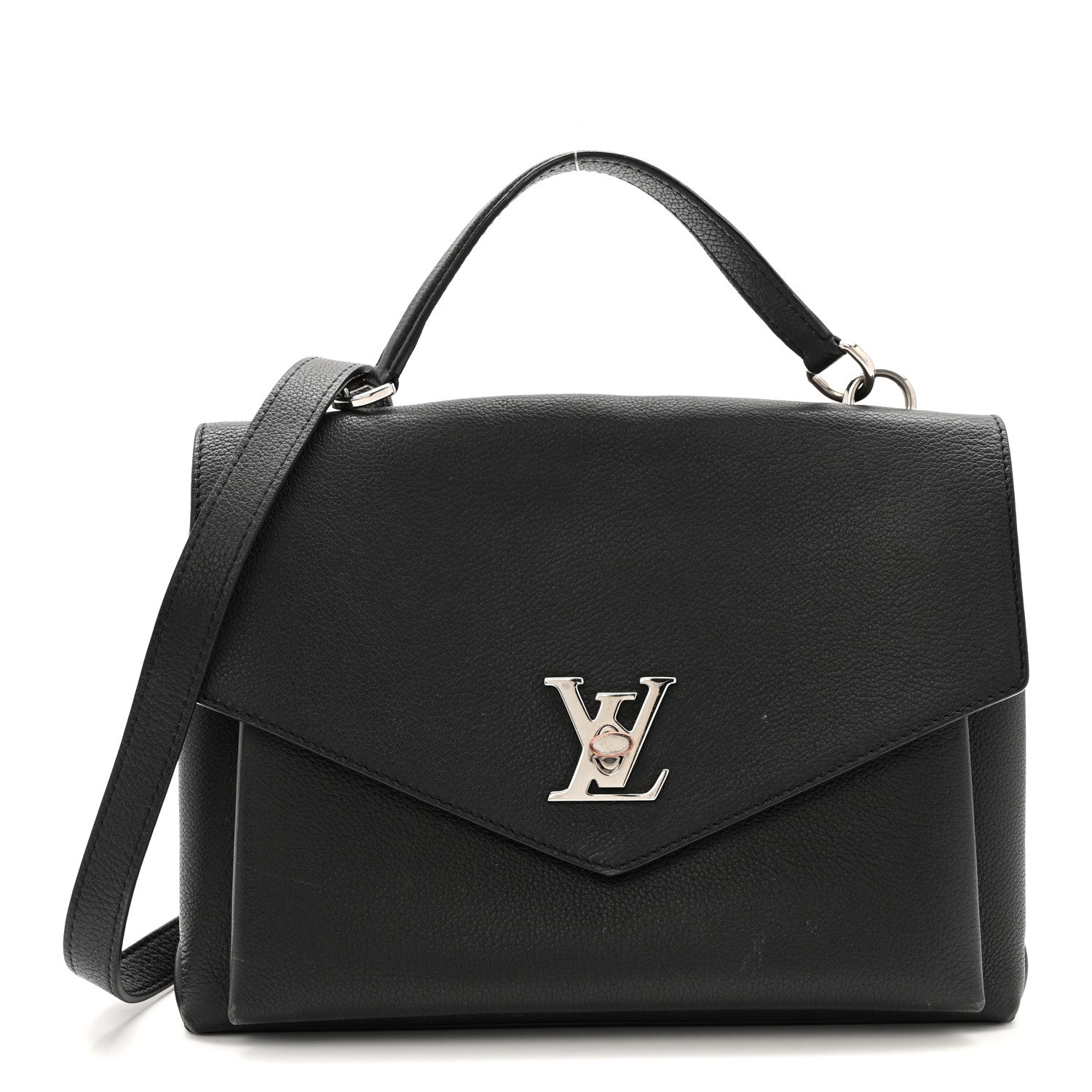 Soft Calfskin My Lockme Top Handle Black