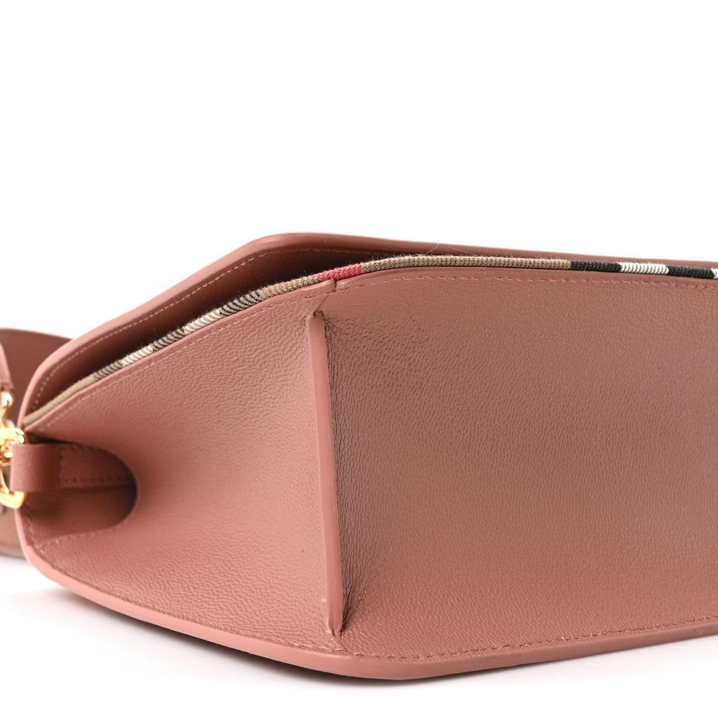 Derby Calfskin House Check Mackford Crossbody Bag Dark Rosewood