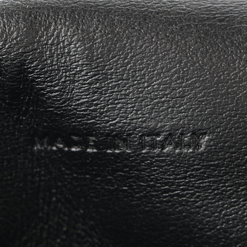 Triomphe Canvas Lambskin Phone Pouch With Flap Black