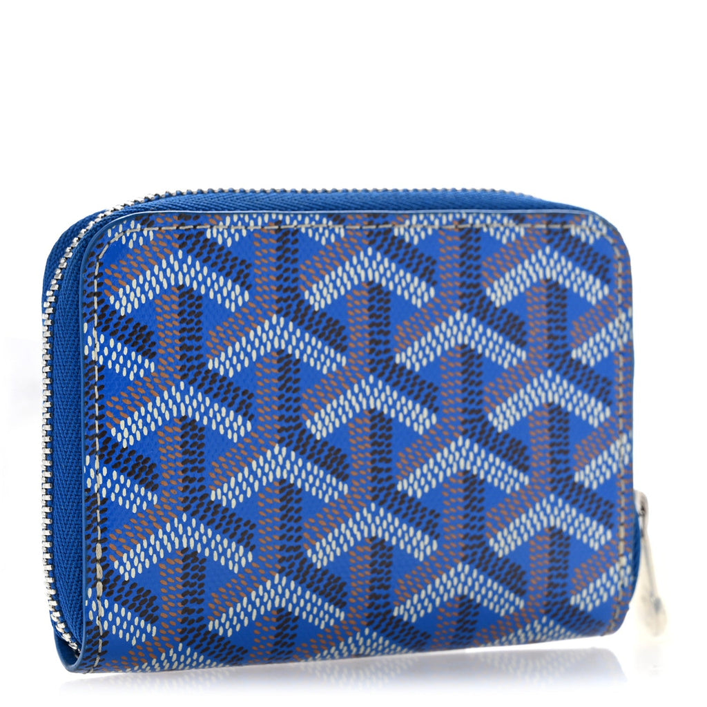 Goyardine Matignon PM Wallet Blue