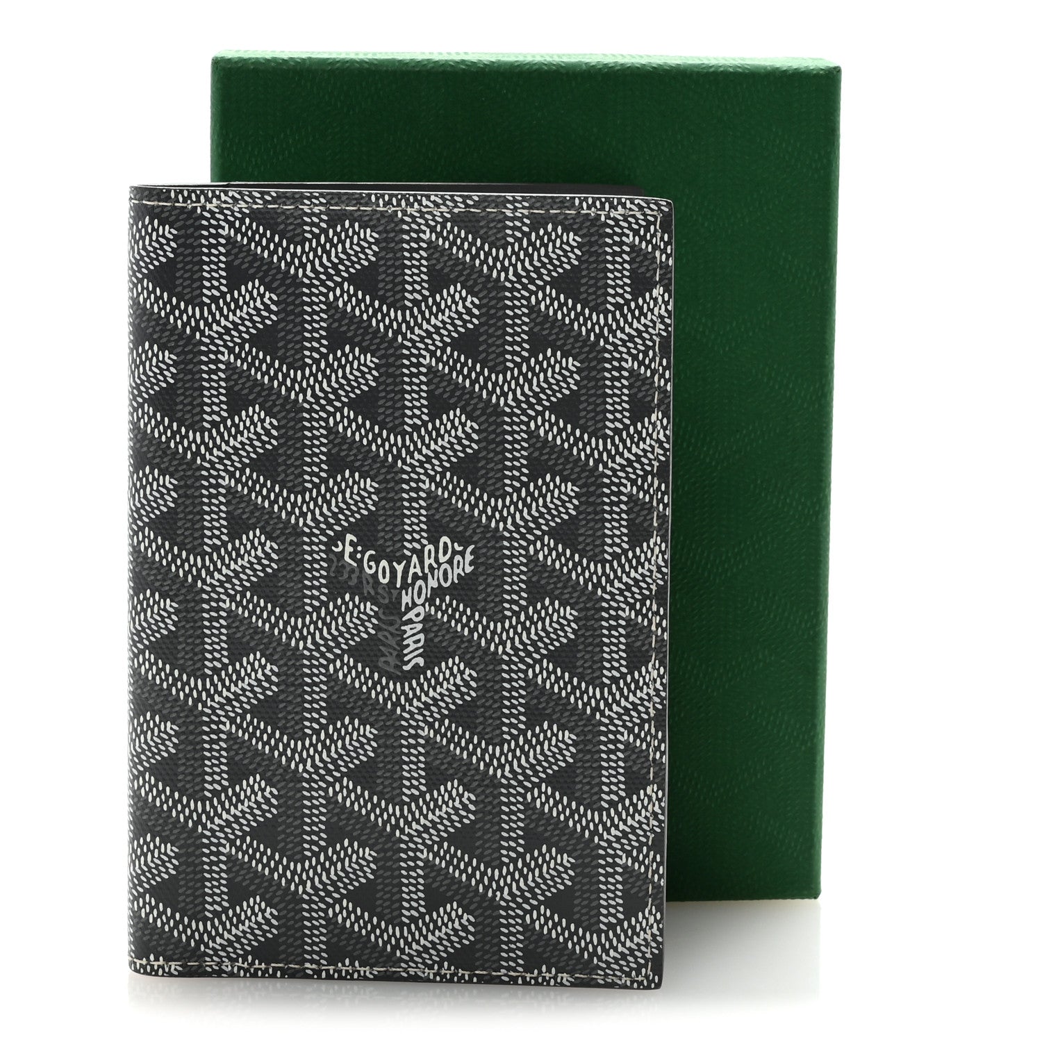 Goyardine Passport Wallet Grey