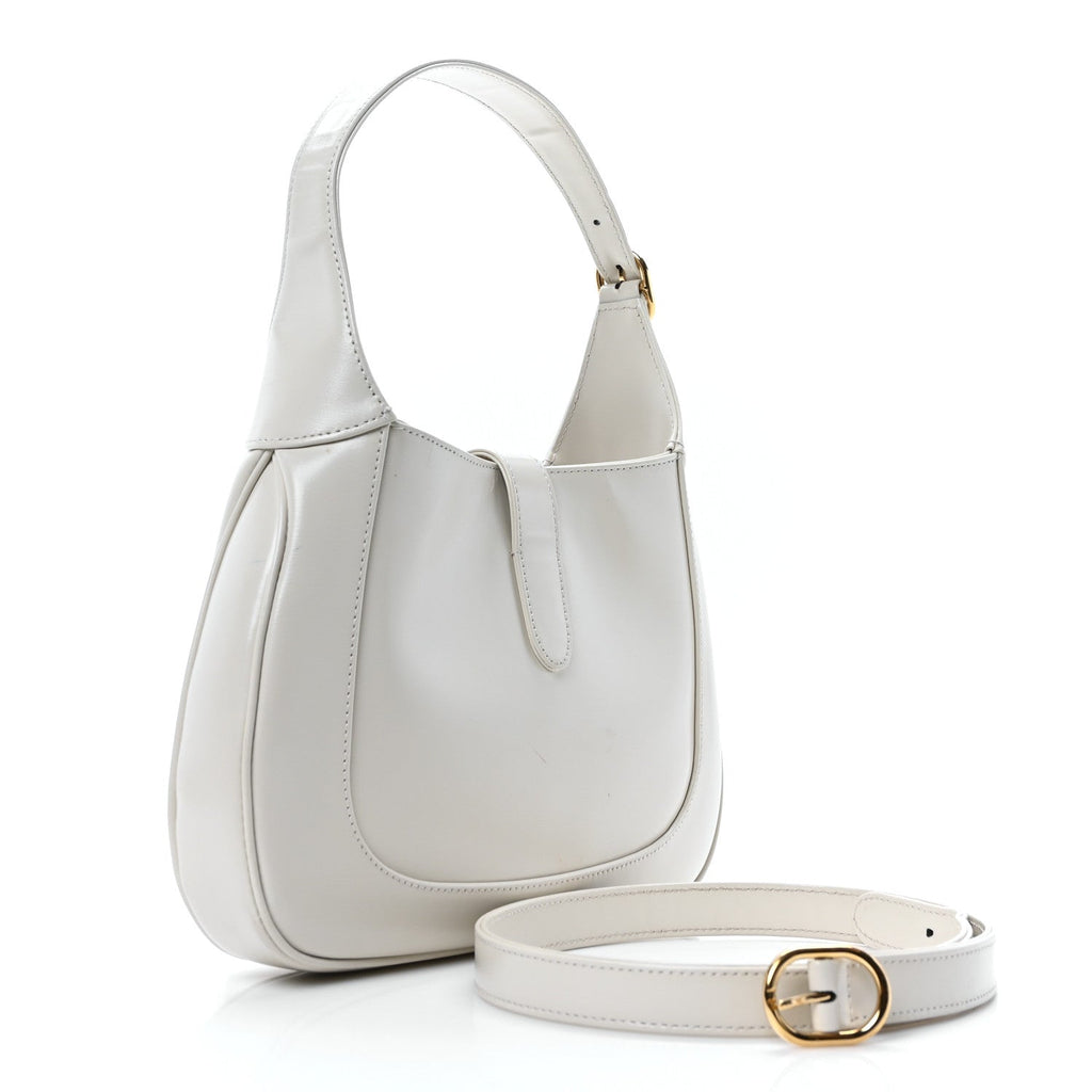 Boarded Dyana Lux Calfskin Small Jackie 1961 Hobo Mystic White