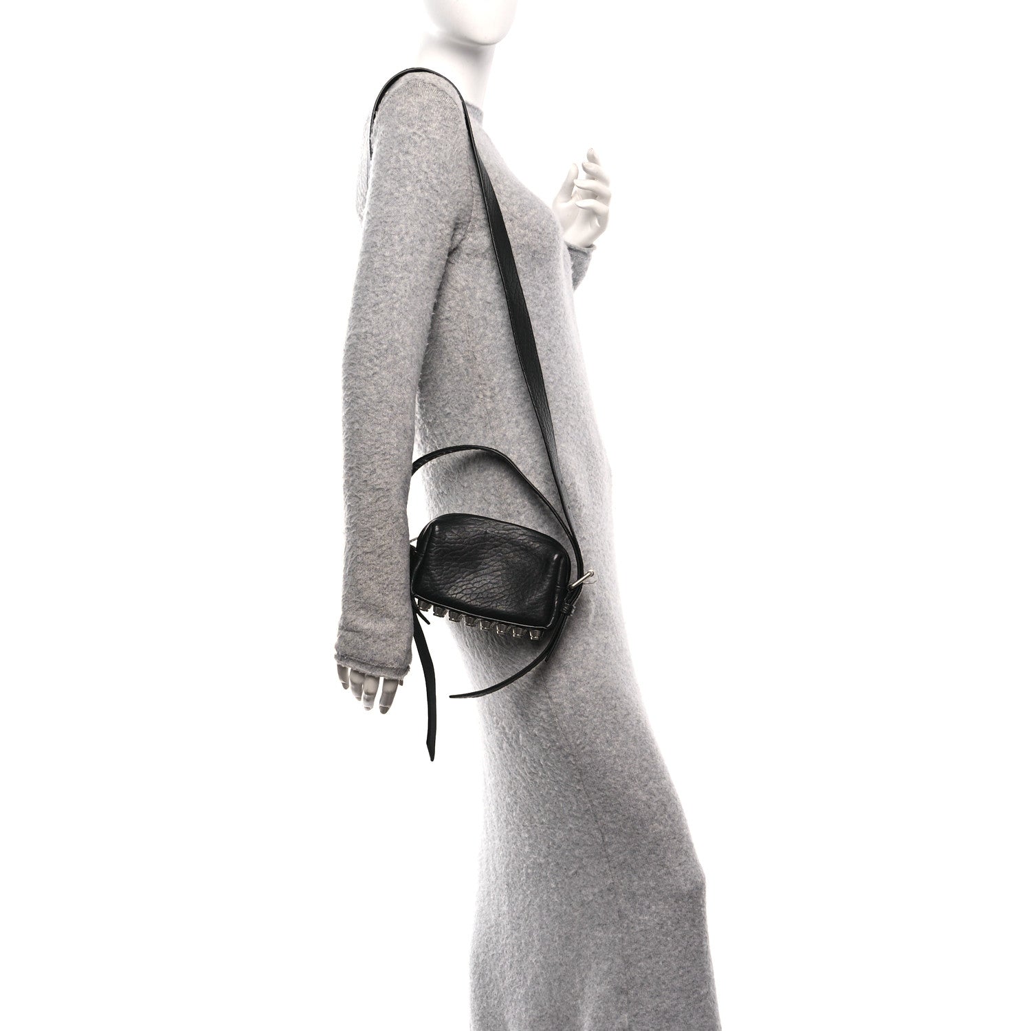 Primal Lambskin Mini Ricco Shoulder Bag Black