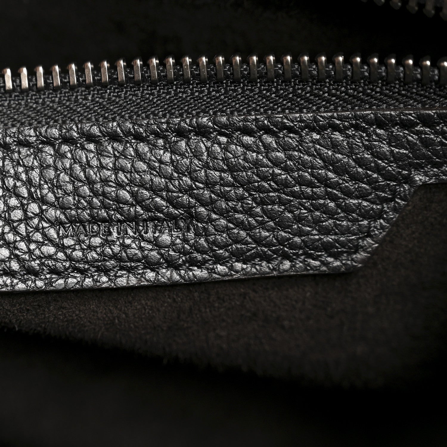 Drummed Calfskin Micro Luggage Black