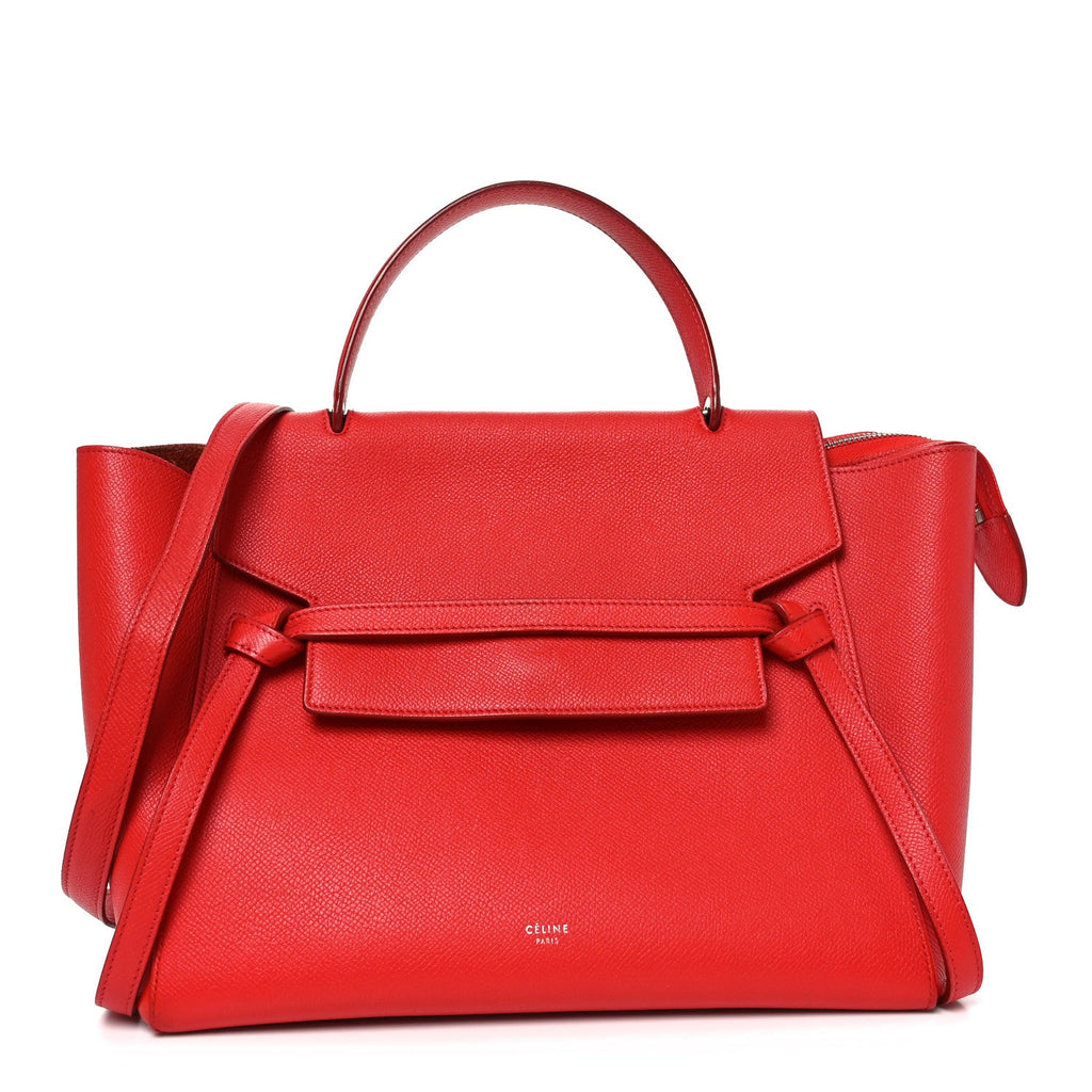 Grained Calfskin Mini Belt Bag Vermillion