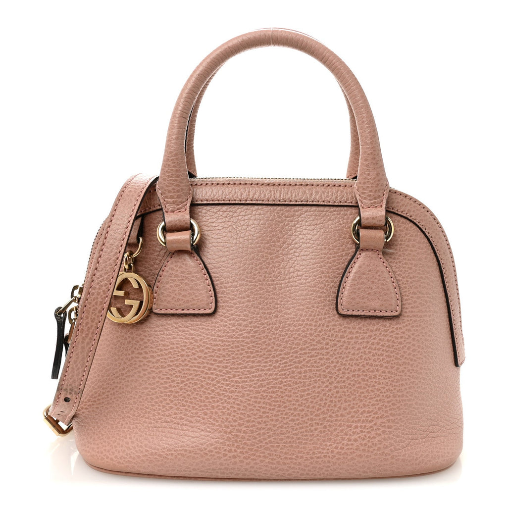 Dollar Calfskin Small GG Charm Dome Bag Soft Pink