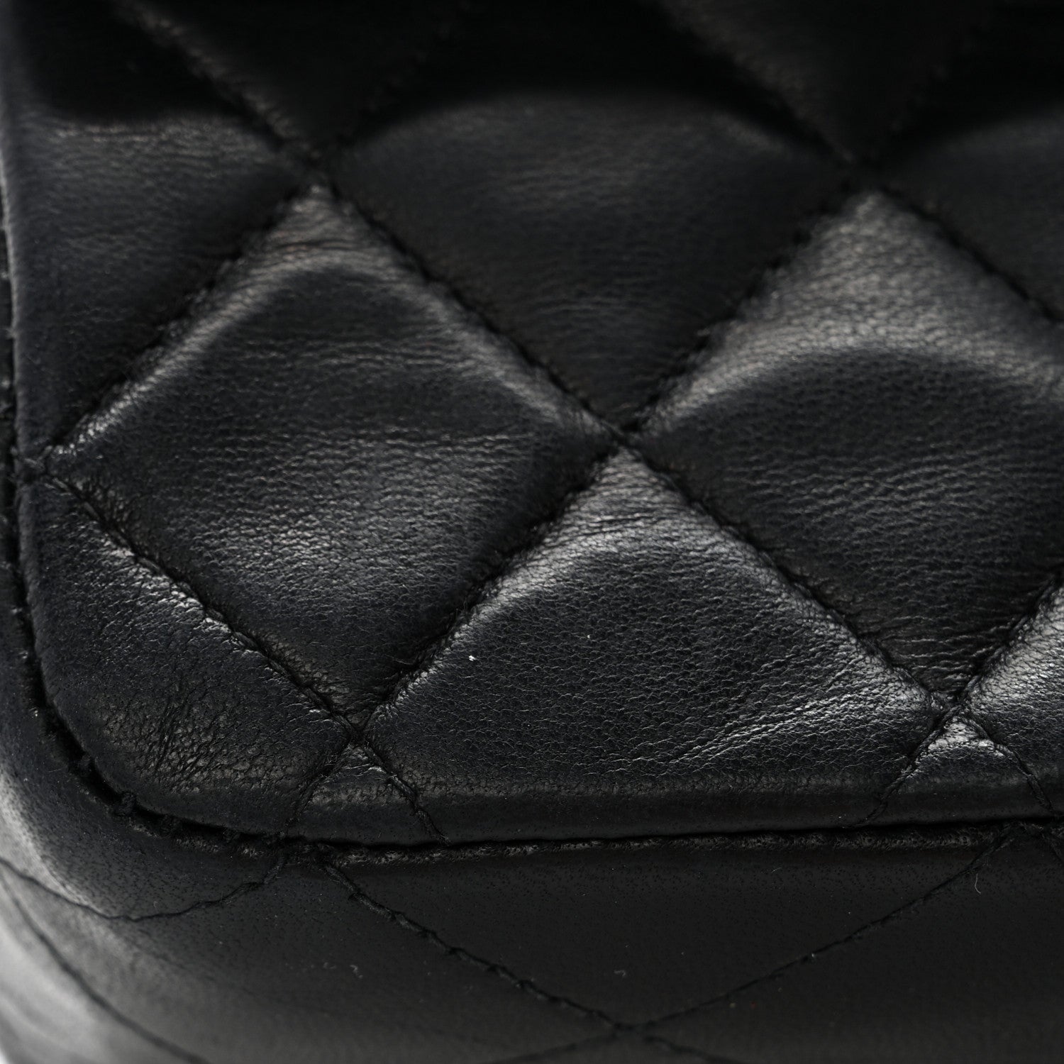 Lambskin Quilted Small Double Flap Black