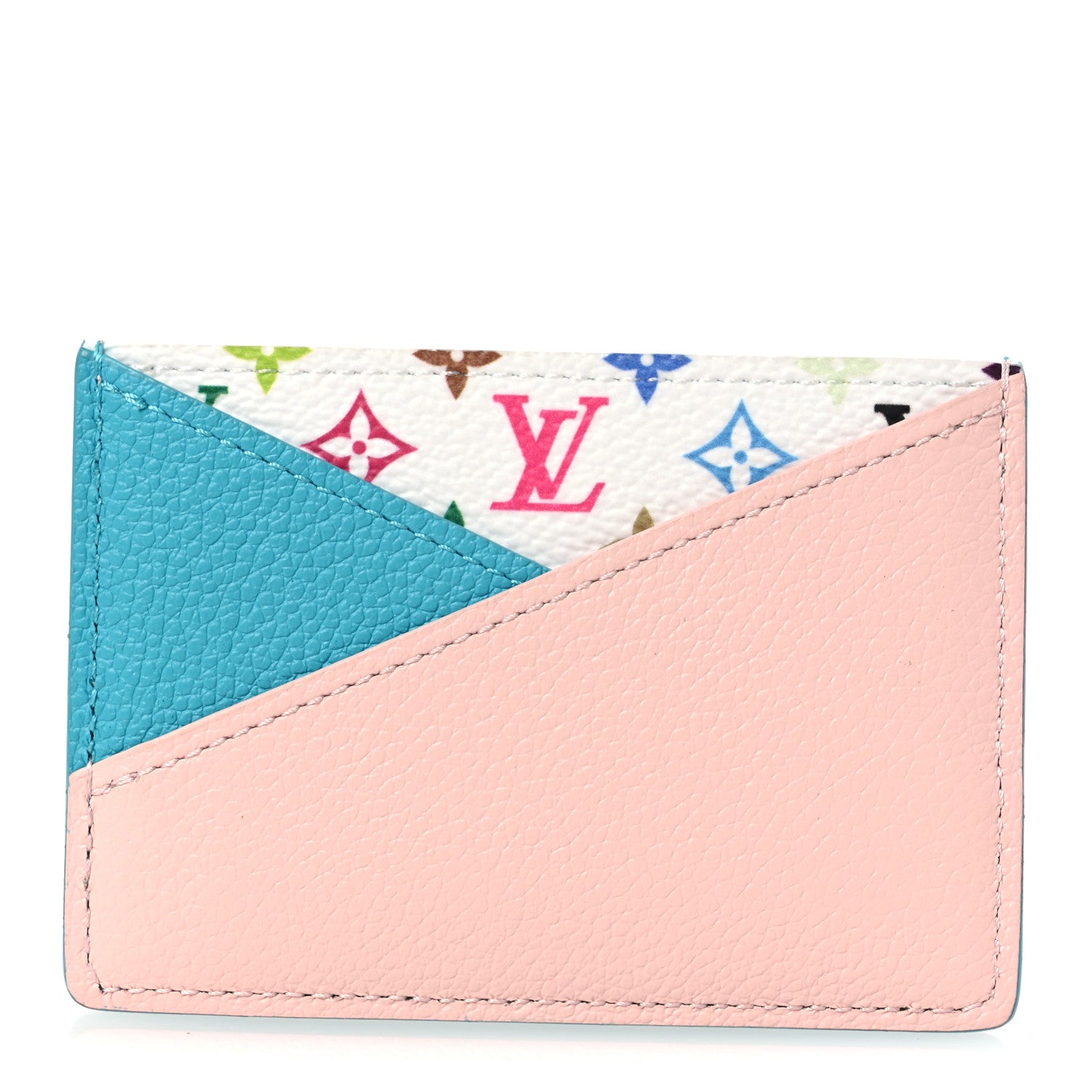 LV X TM Monogram Multicolor Criss-Cross  Holder Kabira Blue Rose