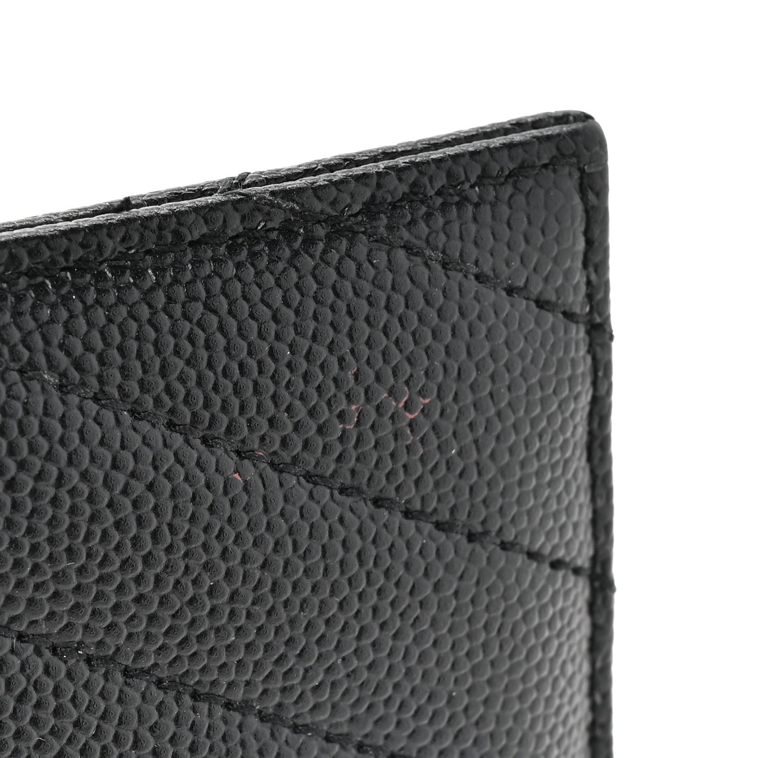 Grain De Poudre Matelasse Chevron Monogram Credit  Case Black