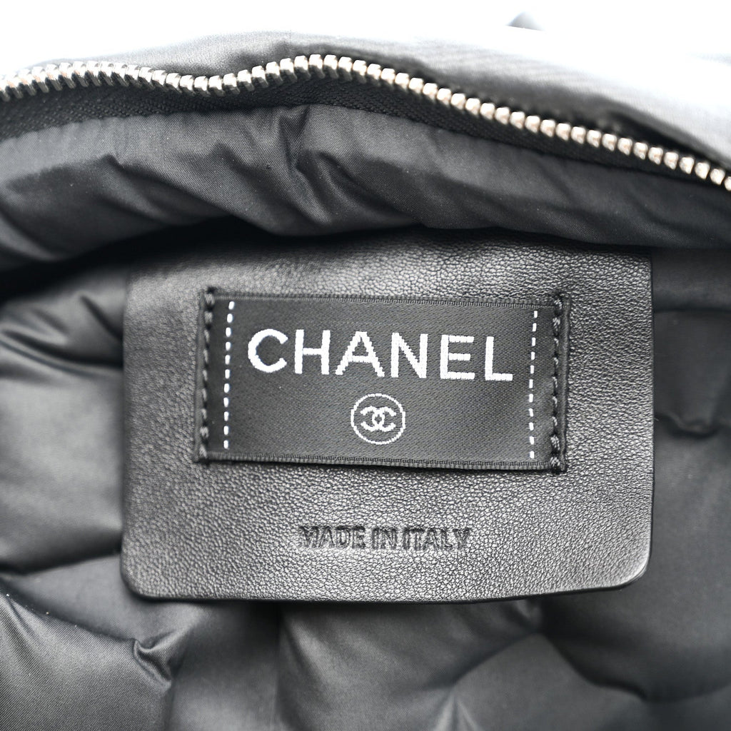 Nylon Embossed Small Doudoune Backpack Grey