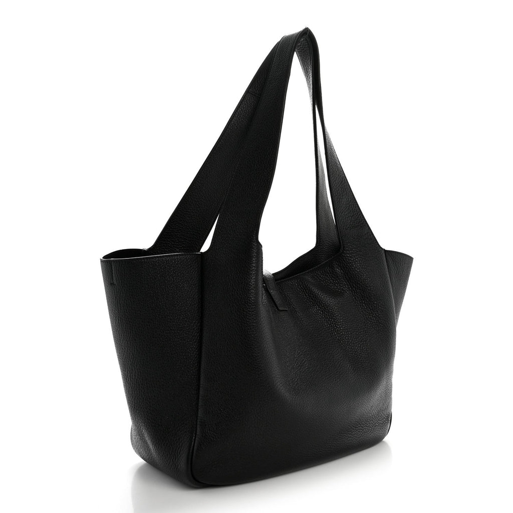 Grained Deerskin Bea Tote Black