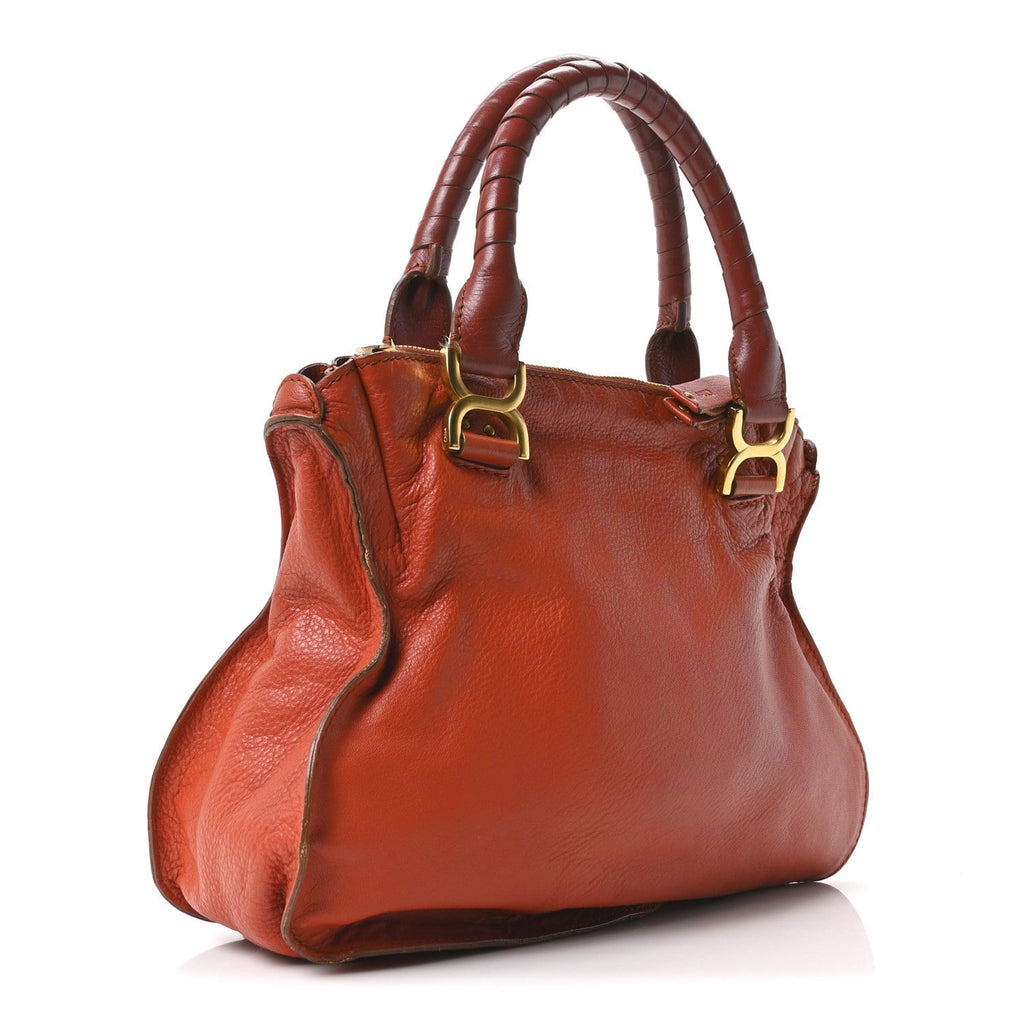 Calfskin Medium Marcie Satchel Red