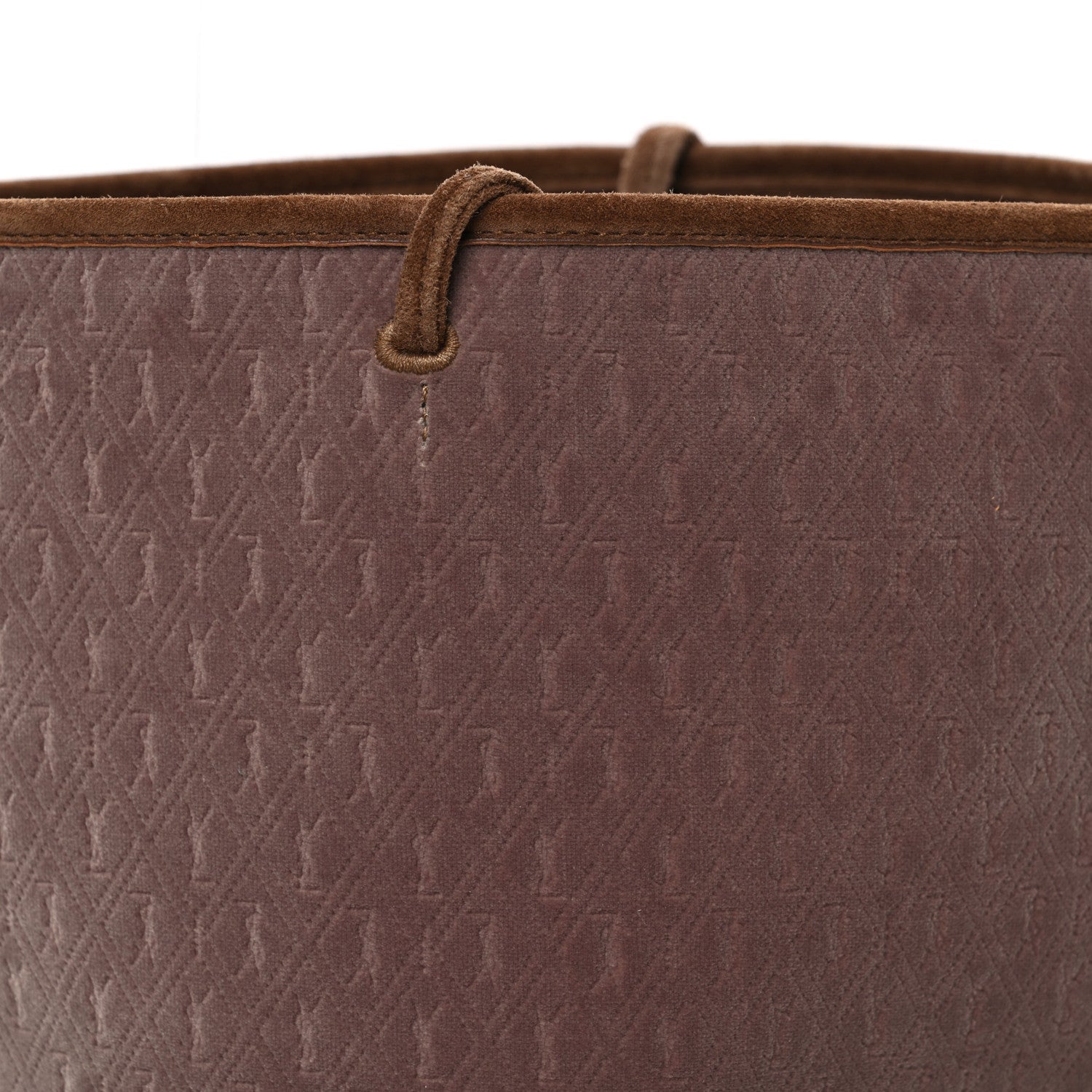 Velvet Suede Le Monogramme Bucket Bag Warm Tan Red Cigar