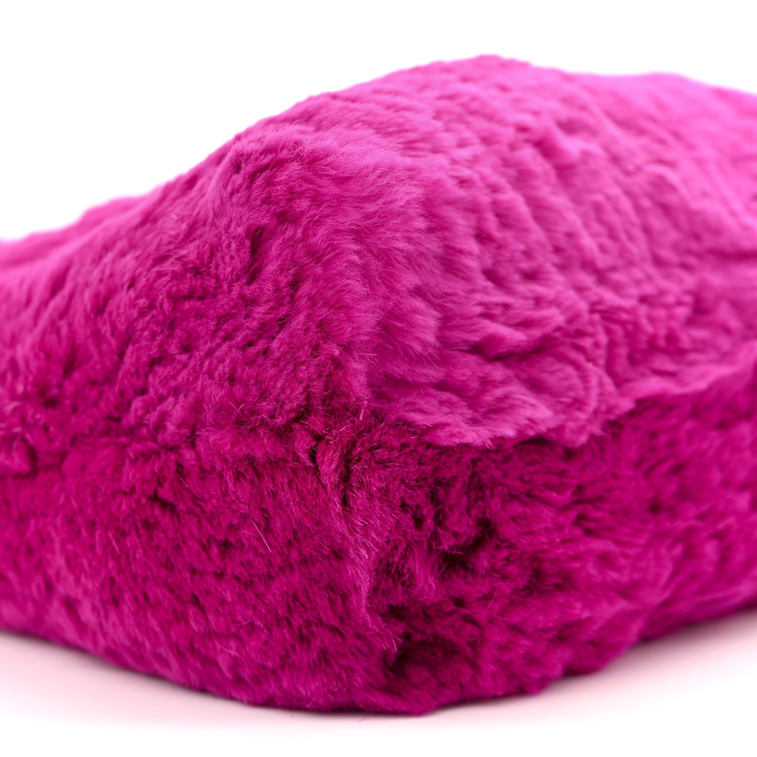 Rabbit Fur Shoulder Bag Fuchsia