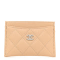 Caviar Quilted  Holder Beige