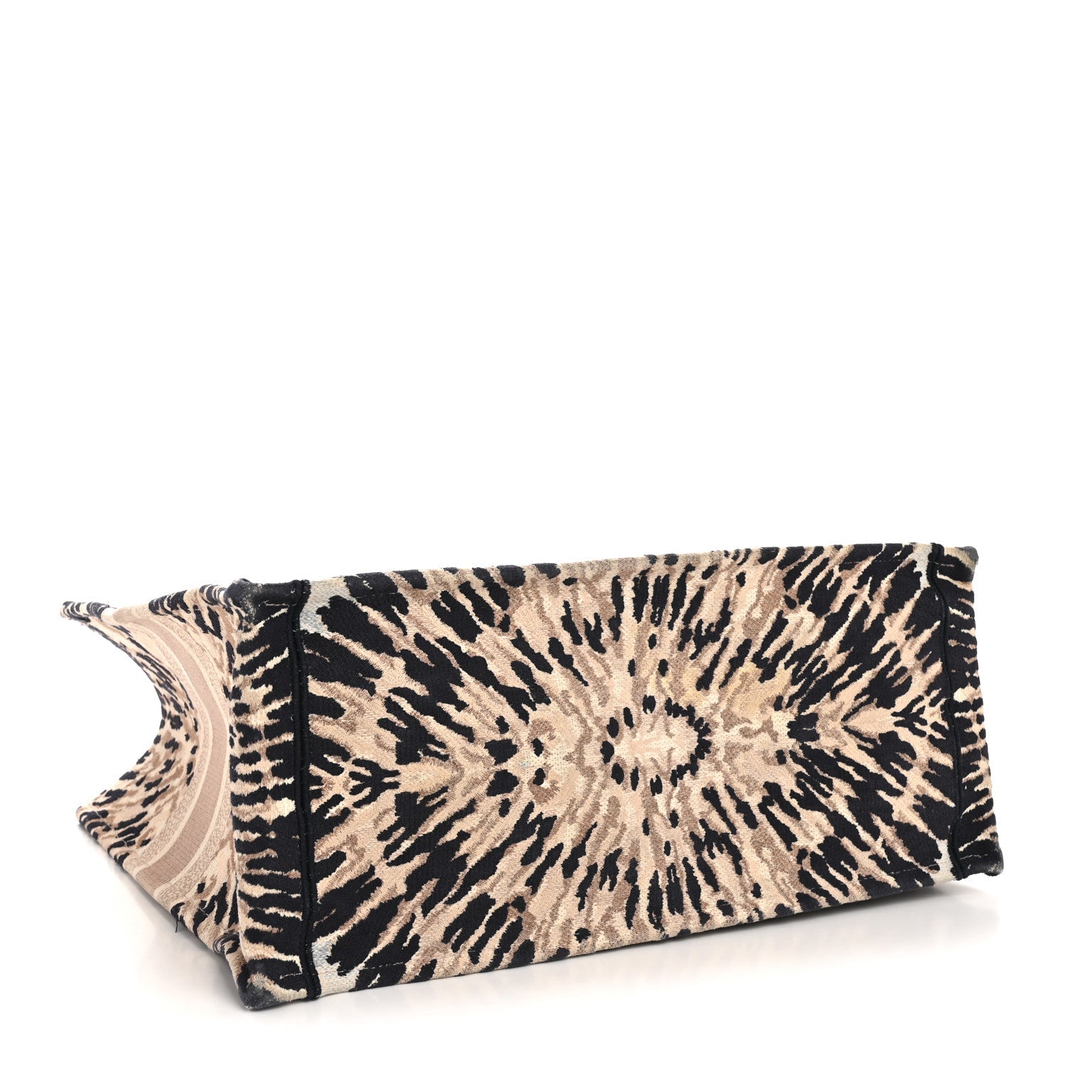 Canvas Embroidered Tie Dye Large Book Tote Multicolor