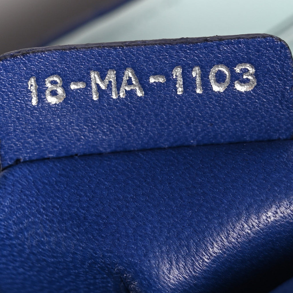 Lambskin Cannage Medium Miss Dior Flap Blue