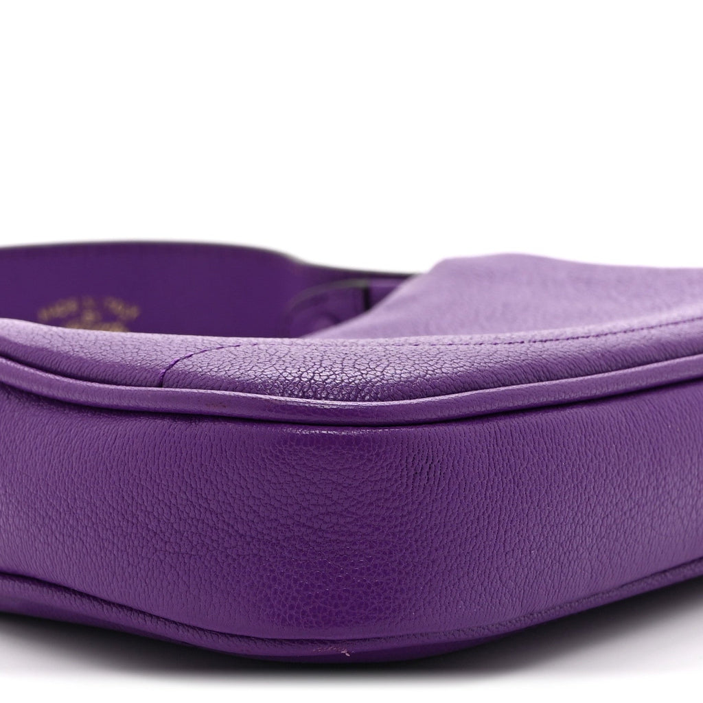 Goatskin Mini Aphrodite Shoulder Bag Shine Purple