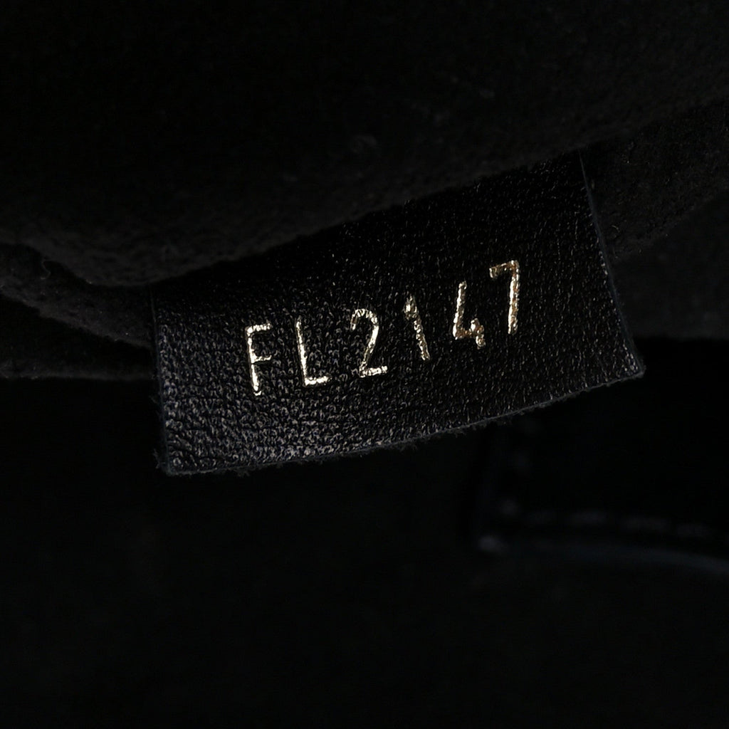 Veau Satin Monogram Twist Shoulder Bag MM Black