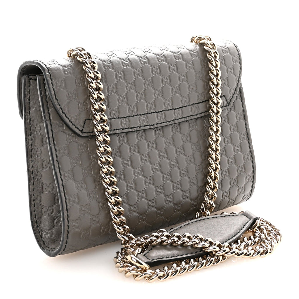 Soft Microguccissima Mini Emily Chain Shoulder Bag Loess