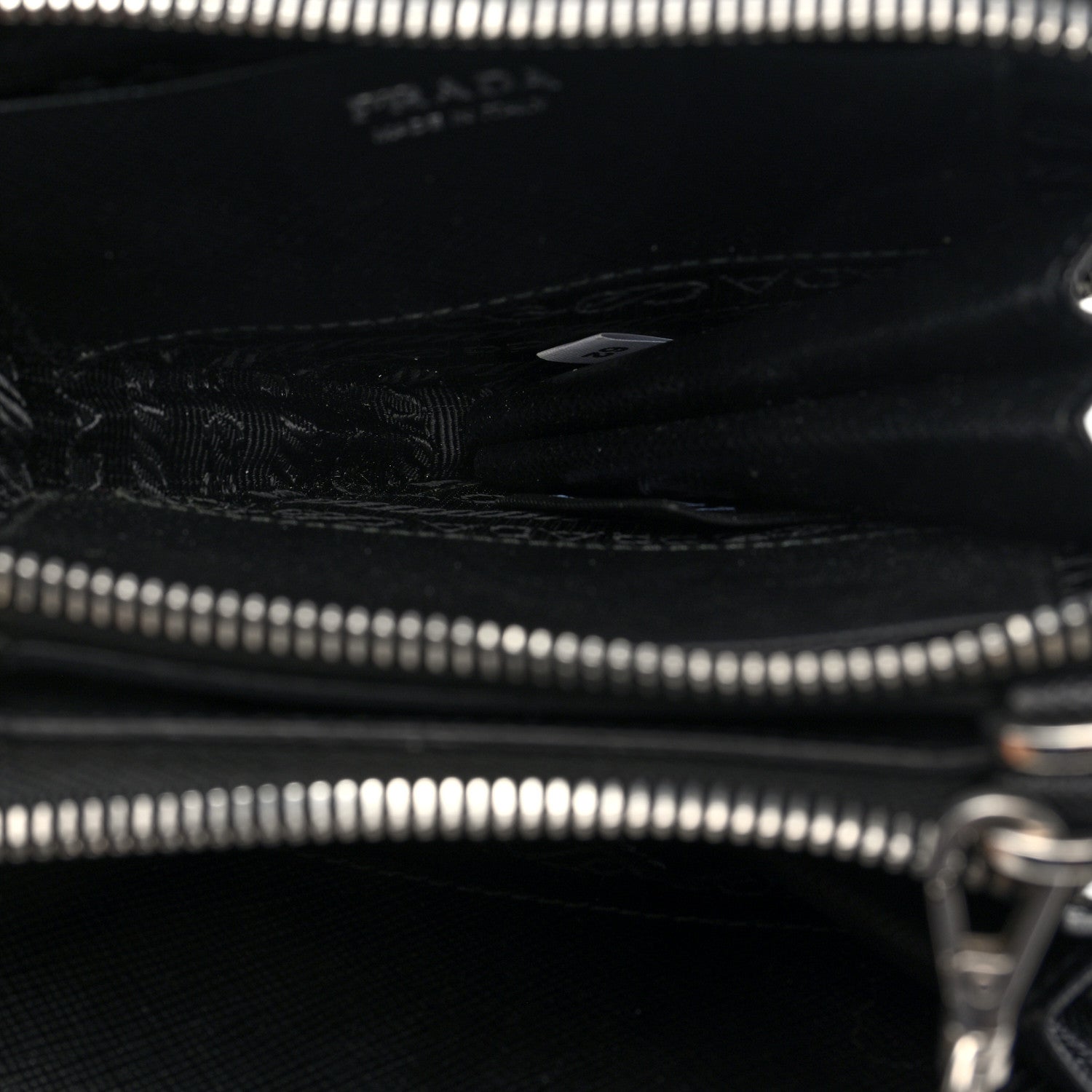 Saffiano Mini Triangle Crossbody Pouch Black