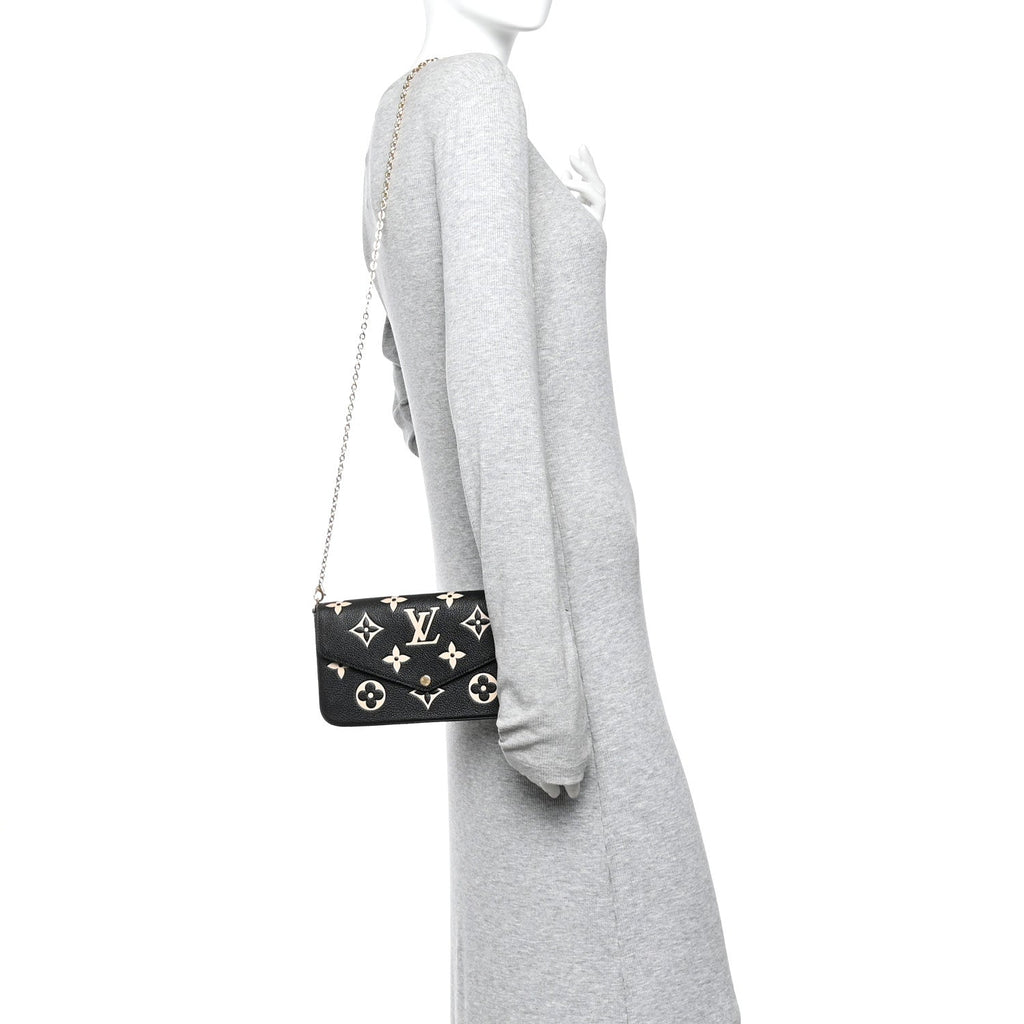 Empreinte Monogram Giant Felicie Pochette Black Beige