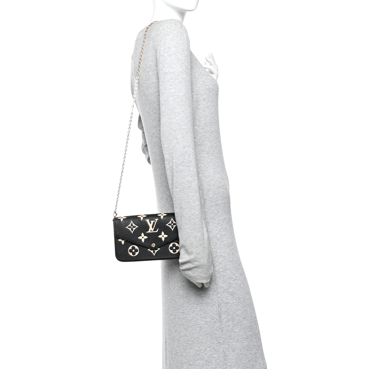 Empreinte Monogram Giant Felicie Pochette Black Beige