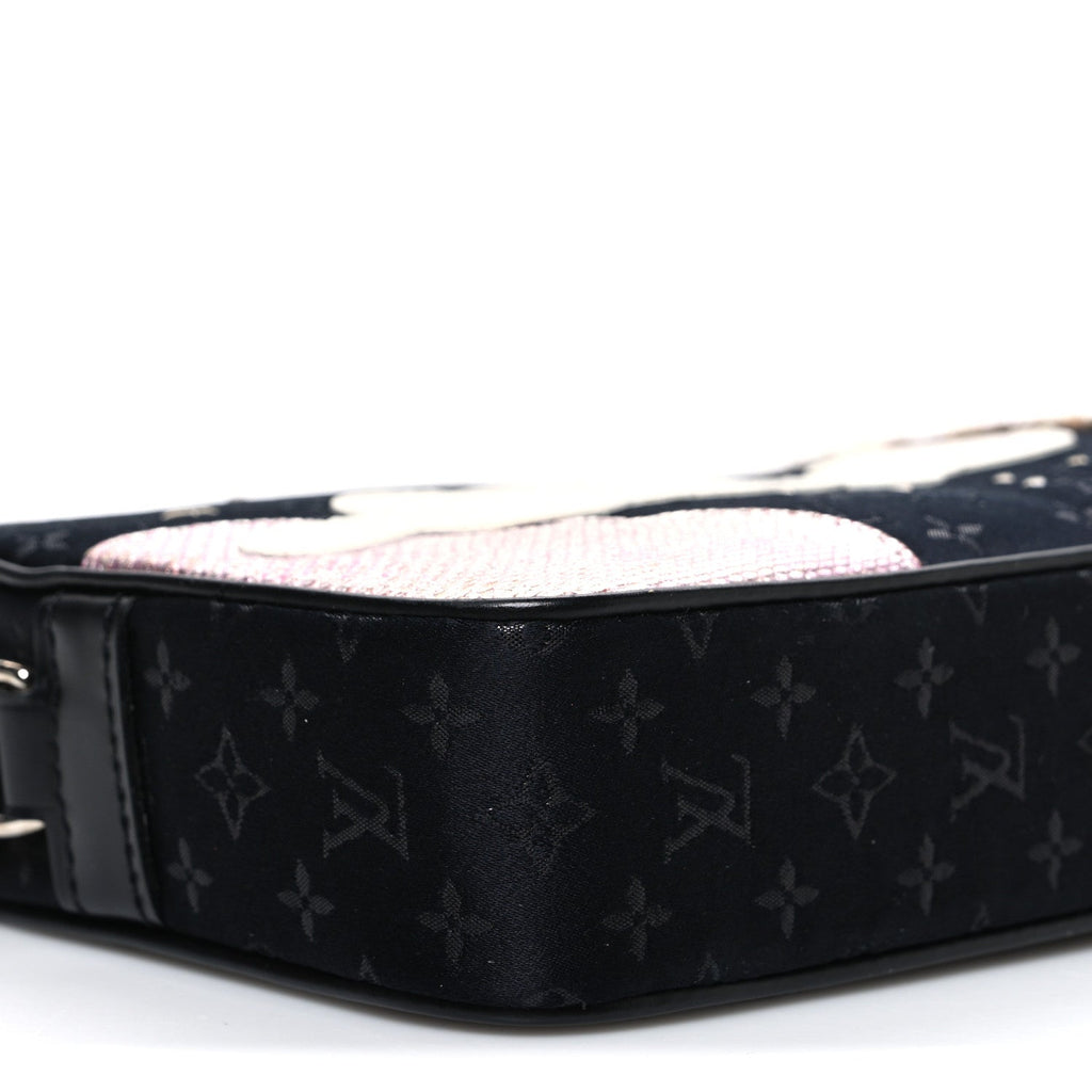 Satin Mini Monogram Conte De Fees Pochette Black