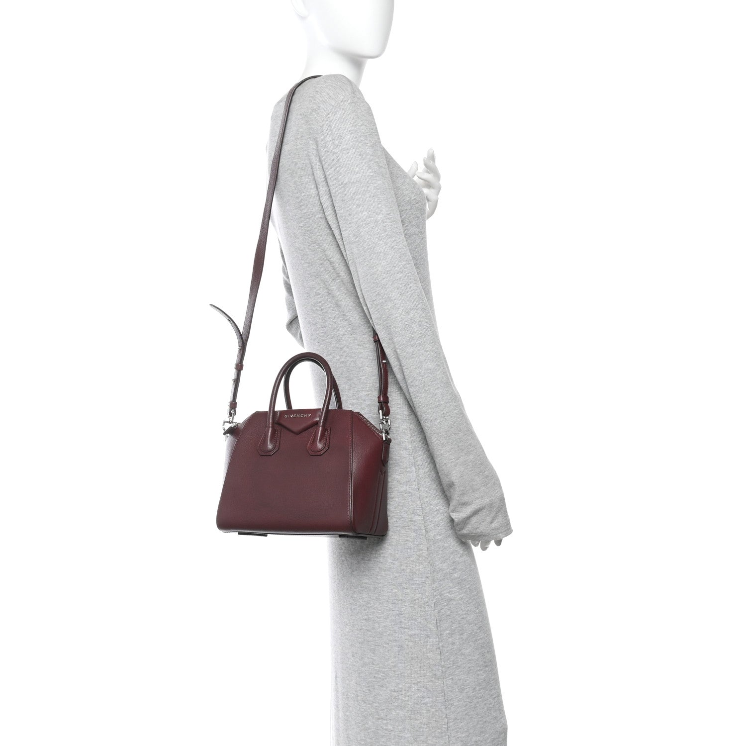 Sugar Goatskin Mini Antigona Oxblood