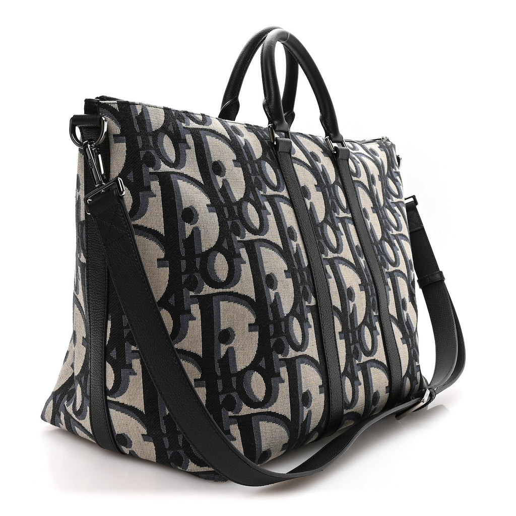 Maxi Oblique Jacquard Weekender 40 Beige Black