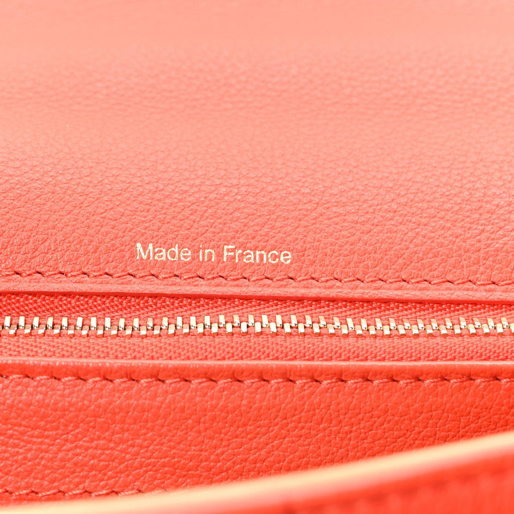 Grained Calfskin MM Brillant Satchel Sunset