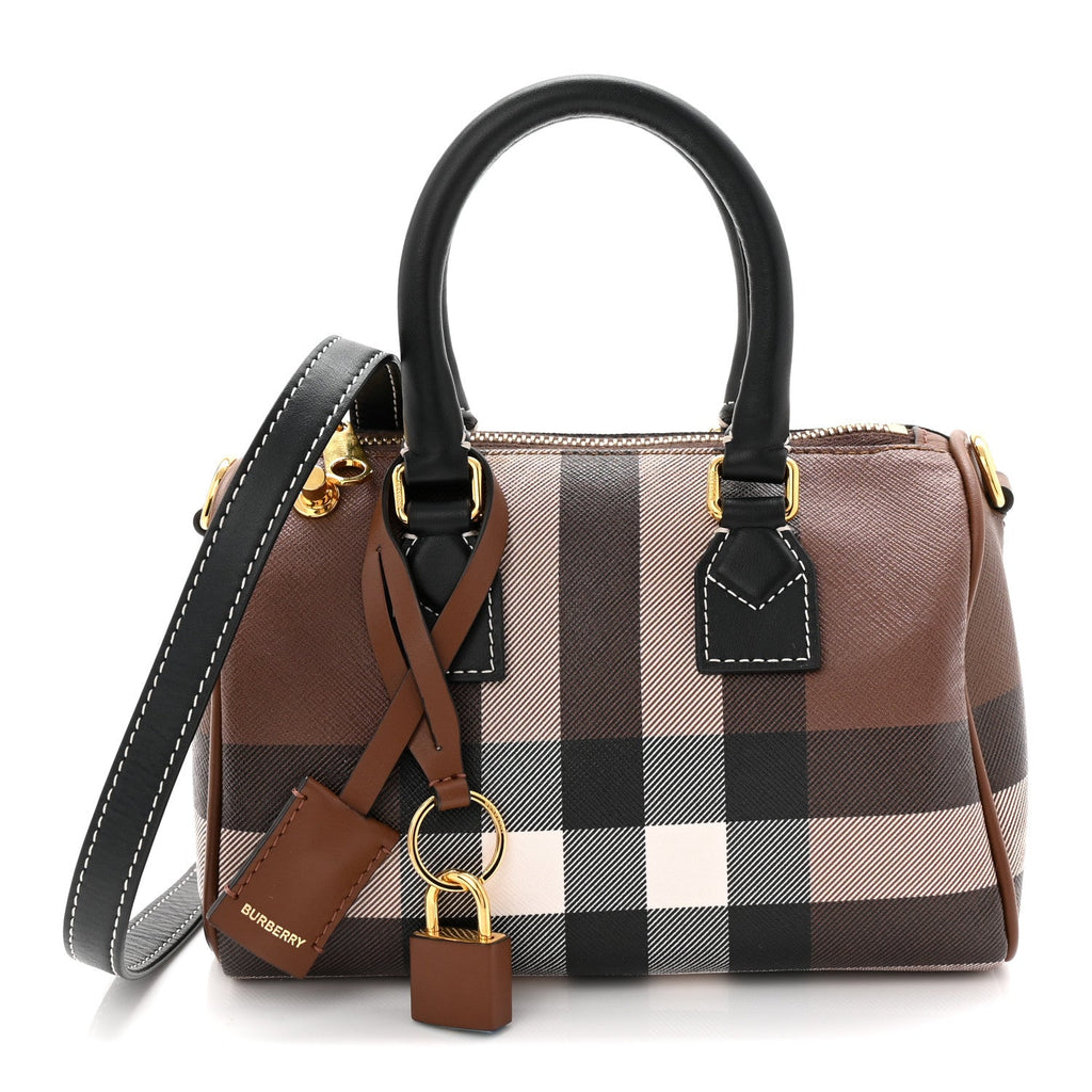 E-canvas Check Mini Bowling Bag Dark Birch Brown