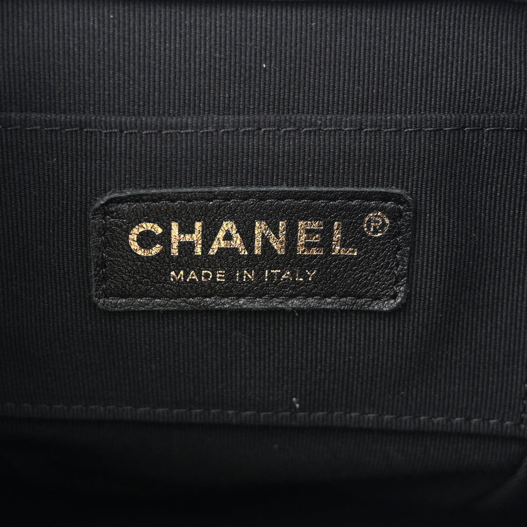 Lambskin Quilted Small Duma Drawstring Backpack Black