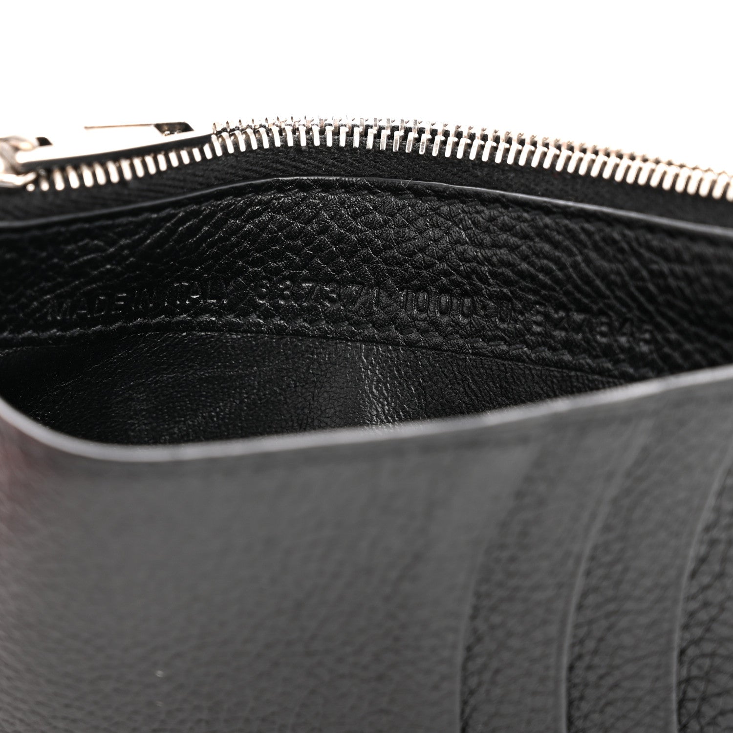 Calfskin Hourglass Long Coin Case  Holder Black