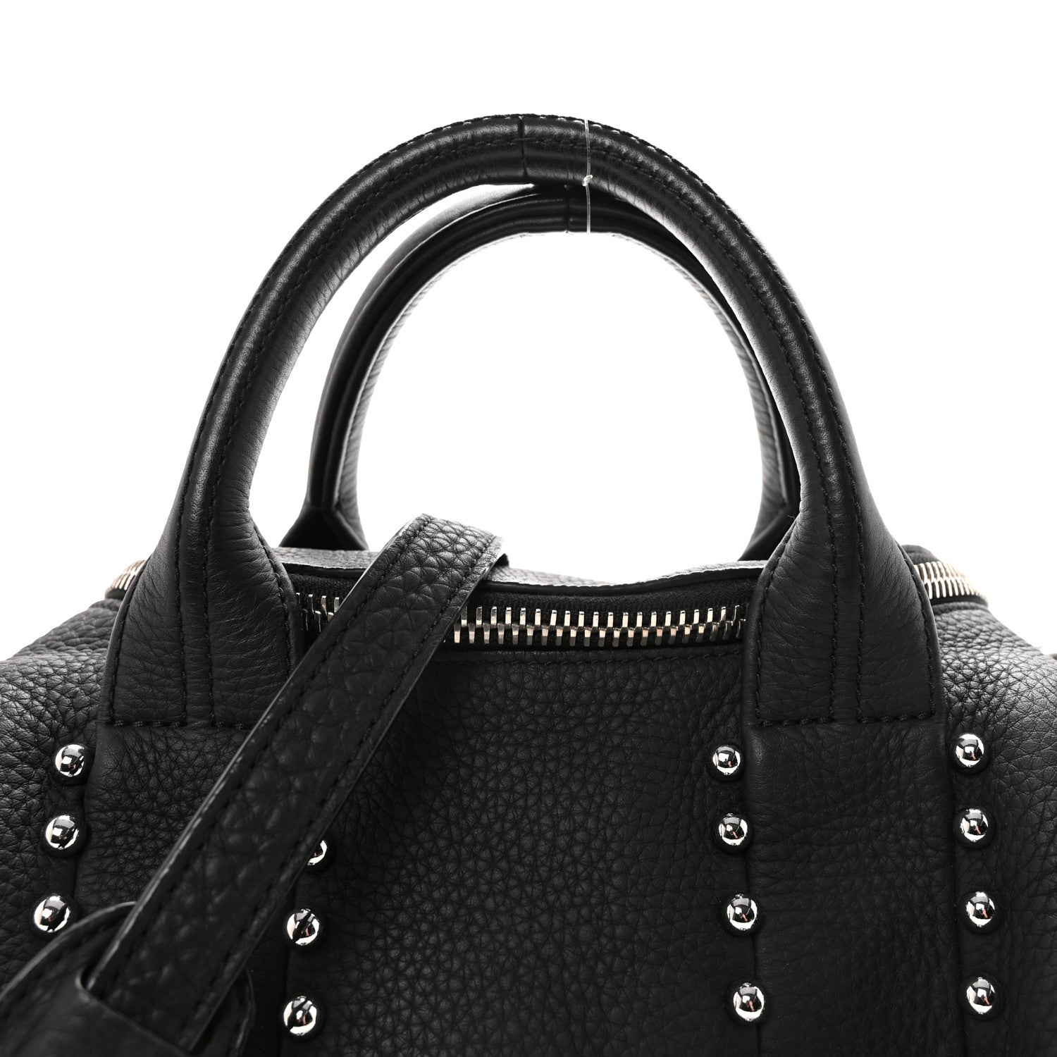 Calfskin Studded Rockie Matte Black Rhodium Hardware